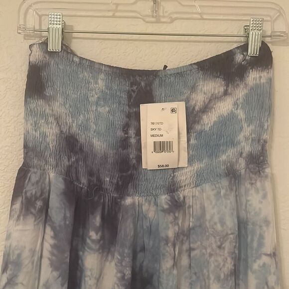 Tie Dye, Long, Strapless Swimsuit Coverup/ Dress NEW NWT - Picture 3 of 6